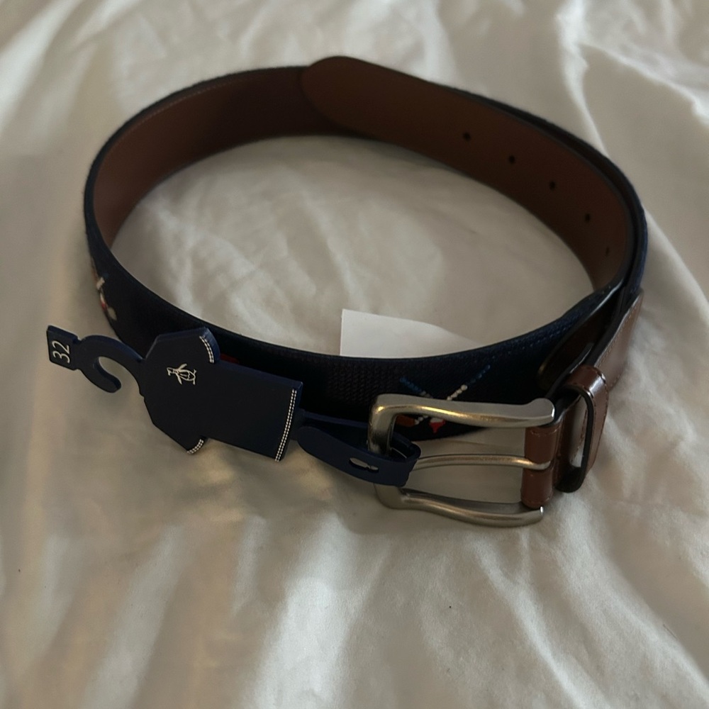 MENS BELT WITH GOLF EMBROIDERY